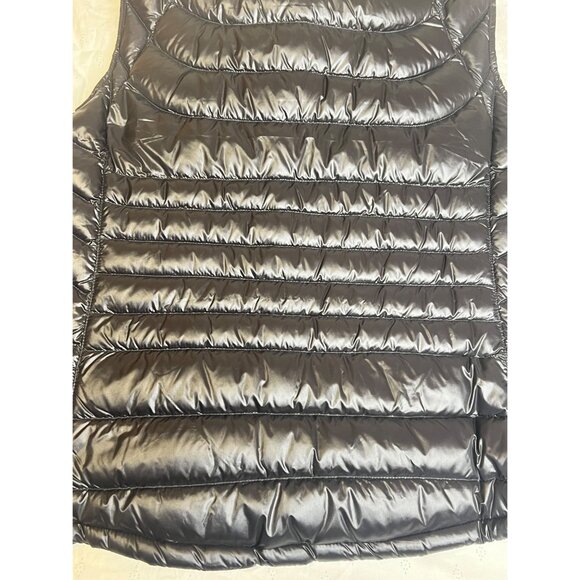 Bernardo Goose Down Puffer Vest L Black Nylon Outerwear Lightweight Warm Womens - Picture 8 of 13